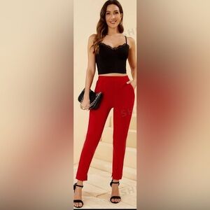 Essnce Solid Slant Pocket Skinny Pants